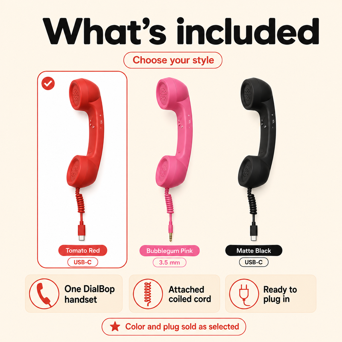 The Dial Bop™ Retro Handset